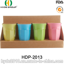 Taza de fibra de bambú biodegradable multicolora de 400 ml (HDP-2013)